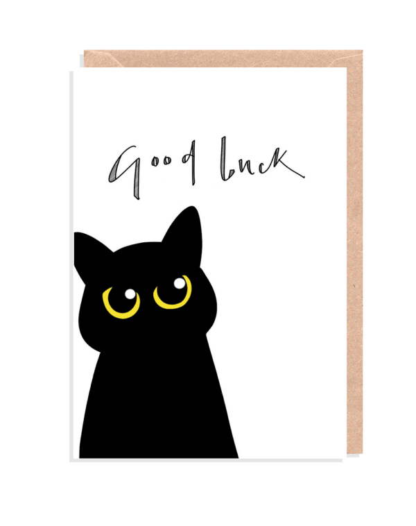 Google Luck Black Cat Card