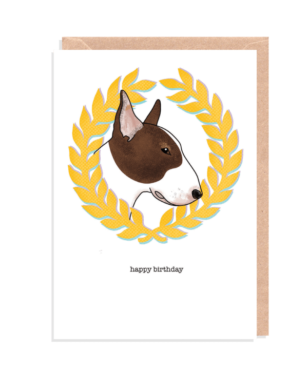 Bull Terrier Borthday Card