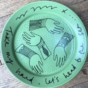 Unique 1 of a kind wall plate - Take my Hand