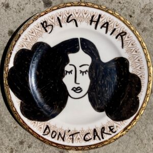 Unique 1 of a kind wall plate - Big Hair